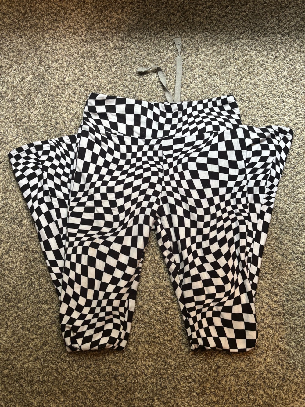 No boundaries Black and White Checkerboard Leggings